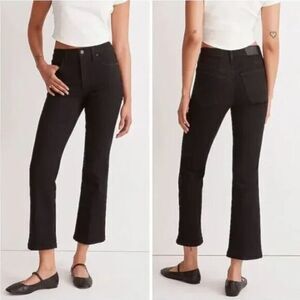 NEW Madewell Kick Out Crop Jeans in Black Rinse Wash,‎ 30